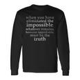 Eliminate The Impossible シャーロック・ホームズ 長袖Tシャツ ギフトのアイデア