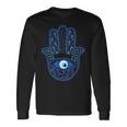 Evil Eye Artwork Hamasa Good Luck Hand Of Fatima Hipster 長袖Tシャツ ギフトのアイデア