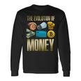 Evolution Of Money お金の進化 ビットコインプランb 暗号通貨btc ホドル 長袖Tシャツ ギフトのアイデア