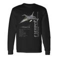 F-16 バイパー ファイティング ファルコン ジェット戦闘機仕様 長袖Tシャツ ギフトのアイデア