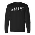 Human Ape Gorilla Evolution 空手 ボクシング キックボクシング 長袖Tシャツ ギフトのアイデア