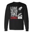 Leave The Gun Take The Cannoli メンズ レディース イタリア国旗 長袖Tシャツ ギフトのアイデア