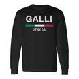 Galli イタリア製 ファミリーネーム イタリア 国旗 長袖tシャツ 長袖Tシャツ ギフトのアイデア