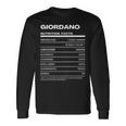 Giordano 栄養成分表示 長袖Tシャツ ギフトのアイデア