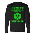 Green Biohazard 危険物 コスチューム キッズ メンズ 長袖Tシャツ ギフトのアイデア