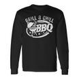 Grill And Chill おもしろbbqバーベキューシェフ 肉料理人 長袖Tシャツ ギフトのアイデア