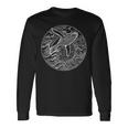Humpback クジラ 海から雲に飛ぶ 長袖Tシャツ ギフトのアイデア