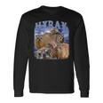 Hyrax Fire Meme Animal Lover ユーモア ロック ハイラックス 長袖Tシャツ ギフトのアイデア