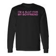 I'm Alut For My Boyfriend Y2k カップル 風刺殺 長袖Tシャツ ギフトのアイデア
