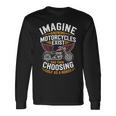 Imagine Motorcycles Exist Chopper Club バイカー バイク 長袖Tシャツ ギフトのアイデア