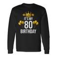 It's My 80Th Birthday Party 80歳 誕生日 メンズ レディース 長袖Tシャツ ギフトのアイデア