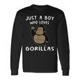 Just A Boy Who Loves Gorillas Gorilla Lover 長袖Tシャツ ギフトのアイデア