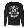Kinda Fitorta Fat Gorilla 面白いワークアウトジムウェイトリフティング 長袖Tシャツ ギフトのアイデア