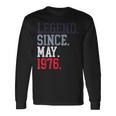 Legendince May 1976 メンズ レディース 1976年5月 長袖Tシャツ ギフトのアイデア
