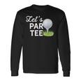 Let's Par ゴルフボール ティーピン付き 面白いゴルフクラブtシャツ 長袖Tシャツ ギフトのアイデア