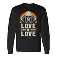 Lgbtプライド、レインボー、ハードギター音楽 長袖Tシャツ ギフトのアイデア