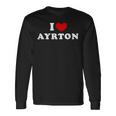I Love Ayrton 私は愛する Ayrton 長袖Tシャツ ギフトのアイデア