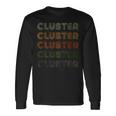 Love Heart Cluster グランジ ビンテージスタイル ブラック クラスター 長袖Tシャツ ギフトのアイデア