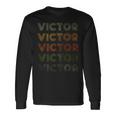 Love Heartictor グランジヴィンテージスタイル ブラック ビクター 長袖Tシャツ ギフトのアイデア