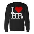 I Love Hr レッドハート 人事 長袖Tシャツ ギフトのアイデア