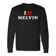 I Love Melvin 私は愛する Melvin 長袖Tシャツ ギフトのアイデア