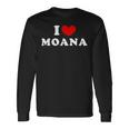 I Love Moana 私は愛する Moana 長袖Tシャツ ギフトのアイデア