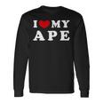 I Love My Ape アイ・ラブ・マイ・エイプ、アイ・ハート・マイ・エイプ 長袖tシャツ 長袖Tシャツ ギフトのアイデア