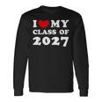 I Love My Class Of 2027 私は2027年のクラスが大好きで、2027年のクラスが好きです 長袖Tシャツ ギフトのアイデア