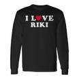 I Love Riki マッチング 彼女&彼氏 リキ 名前 長袖Tシャツ ギフトのアイデア