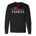 I Love Taiwan 国旗 台湾 台湾 プライド Roc 台北 ハート 長袖Tシャツ ギフトのアイデア