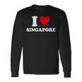I Loveingapore Heart シンガポールギフト 長袖Tシャツ ギフトのアイデア