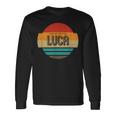 Luca 名称 レトロ・ヴィンテージ・サンセット 限定版 長袖Tシャツ ギフトのアイデア