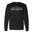 Make America Great Britain Again シャツ 面白い英国tシャツ 長袖Tシャツ ギフトのアイデア