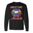 Meet Me At The Arcade Gameraporwave レトロビデオゲーム ゲーマービデオゲーム 長袖Tシャツ ギフトのアイデア