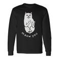 Meow You Cat Moody Cat 中指 猫好き 長袖Tシャツ ギフトのアイデア