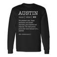 The Name Is Austin ファニーギフト 大人 定義 メンズ 長袖Tシャツ ギフトのアイデア
