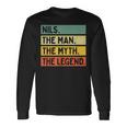 Nils The Man The Myth The Legend面白い名言 長袖Tシャツ ギフトのアイデア
