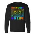 No Music No Life、ヴィンテージカセット音楽愛好家。 長袖Tシャツ ギフトのアイデア