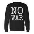 No War 平和 平和の鳩 アゲンストウォー 愛 No War 長袖Tシャツ ギフトのアイデア