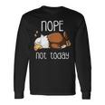 Nope Not Todayleeping American Bald Eagle Nap Early Bird 長袖Tシャツ ギフトのアイデア