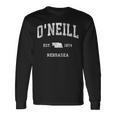 O'neill ネブラスカ Ne ビンテージ アスレチック スポーツデザイン 長袖Tシャツ ギフトのアイデア