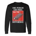 One Person Can Make A Difference Tiananmen タンクマン 長袖Tシャツ ギフトのアイデア
