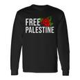 Palestine Free Palestine Free Gaza Palestine Flag Arabic 長袖Tシャツ ギフトのアイデア