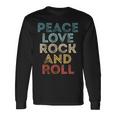 Peace Love Rock And Roll ピース・ラブ・ロックンロールtシャツ ロックンロール・ミュージック 長袖Tシャツ ギフトのアイデア