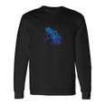 Pixel Animals Bluepoisondartfrog ピクセルアニマルズ コバルトヤドクガエル 黒フォント 長袖Tシャツ ギフトのアイデア
