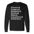Poetry Literary Devices 長袖Tシャツ ギフトのアイデア