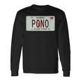 Pono ヴィンテージ ハワイ ナンバープレート 長袖Tシャツ ギフトのアイデア