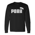 Pork – 面白いtシャツ Bbqスモーカーベーコン愛好家用 長袖Tシャツ ギフトのアイデア