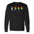 Progress Pride Cute Dog Lgbt プログレス ゲイ ペット好き 長袖Tシャツ ギフトのアイデア