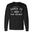 Property Of Area 51 トップシークレット Ufoエイリアン 長袖Tシャツ ギフトのアイデア